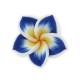 Fleur Fimo 20 mm Bleu x1