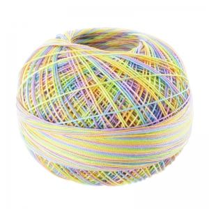 Fil de coton Lizbeth taille 40 Rainbow Taffy n°153 x274m