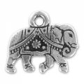 Breloque �l�phant 12 mm argent� vieilli x1