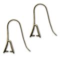 Crochets d'oreilles attache pendentif 21 mm bronze x2