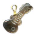 Pendentif guitare en Nacre 29 mm Gris Iris x1