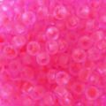Mini-rocailles 2 mm Rose Fluo Frosted x10g