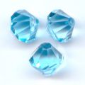 Toupies pendantes 6301  6 mm Aquamarine x10
