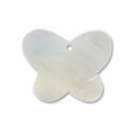 Pendentif papillon Nacre 23x28 mm Naturel Iris x1
