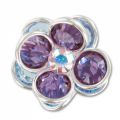 Fleur 17 mm Amethyst/Aquamarine x1