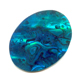 Cabochon Abalone 25x18 mm bleu x1