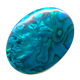 Cabochon Abalone 40x30 mm bleu x1