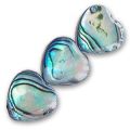 Abalone coeurs 15 mm bleu x4