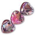 Abalone coeurs 15 mm rose x4