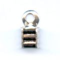 Pince lacet plat 2.5 mm argent� vieilli x10