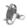 Ring base for Swarovski 4127 cabochon 30x22mm Rhodium tone x1
