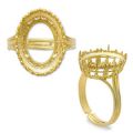 Bague pour cabochon 4120 18x13 mm dor� x1