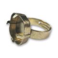 Ring base for Swarovski 4461 cabochon 16mm Bronze tone x1