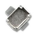 Bague serti 18x13 mm argent� vieilli x1
