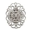 Bague estampe ovale 34x26 mm argent� vieilli