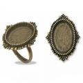 Ring base 18x13mm bronze tone x1