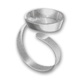 Fimo ring base 18mm Round-shaped Nickel tone x1