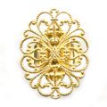 Filigreed ring base 34x26mm Gold tone