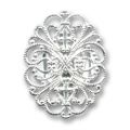 Bague estampe ovale 34x26 mm argent�