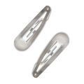 Iron Hair barrette 30 mm rhodium x8