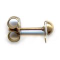 Clous d'oreilles demi-boule  4 mm bronze x4