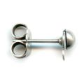 Clous d'oreilles demi-boule  4 mm argent� vieilli x4
