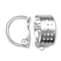 Clips cr�ole tamis argent� x2