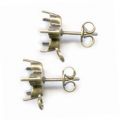 Pendientes con trasera soporte flor 4744 10 mm bronce x2