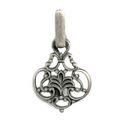 Clous d'oreilles estampe argent� vieilli 42 mm x2