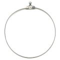 Earring hoops 50mm Silver-colored x2