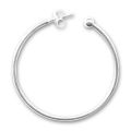 Cr�oles boule 40 mm argent� x2