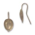 Crochets d'oreilles 22 mm bronze x2