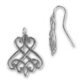 Crochets d'oreilles 28 mm argent� vieilli x2