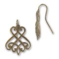Crochets d'oreilles 28 mm bronze x2