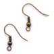 Ball Earwires 18mm bronze tone x6
