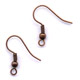 Ball Earwires 18mm antic copper tone x6