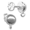 Clous d'oreilles demi-boule  8 mm en Argent 925  x2