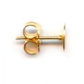 Clous d'oreilles disque 6 mm dor� x4