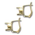 Dormeuses porte-cabochon 1028 8 mm dor� x2