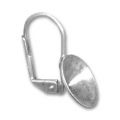 Dormeuses porte-cabochon 1122 Rivoli 10 mm rhodi� x2