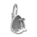 Dormeuses porte-cabochon 4320 14X10 mm rhodi� x2