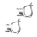Dormeuses porte-cabochon 1028 8 mm argent� x2