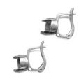 Dormeuses porte-cabochon 1028 8 mm argent� vieilli x2