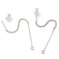 Chainettes d'oreilles 75 mm argent� x2