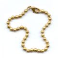 Bracelet cha�ne � billes 200 mm dor� antique x1