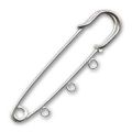Alfiler broche 70 mm rodiado x1