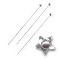 Clou t�te fleur 50 mm argent� x10