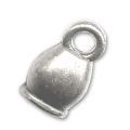 Terminales para cord�n 4 mm plateado antiguo x4