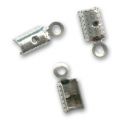 Pince lacet rond 3 mm argent� vieilli x6