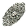 Estampe 52x26 mm argent� vieilli